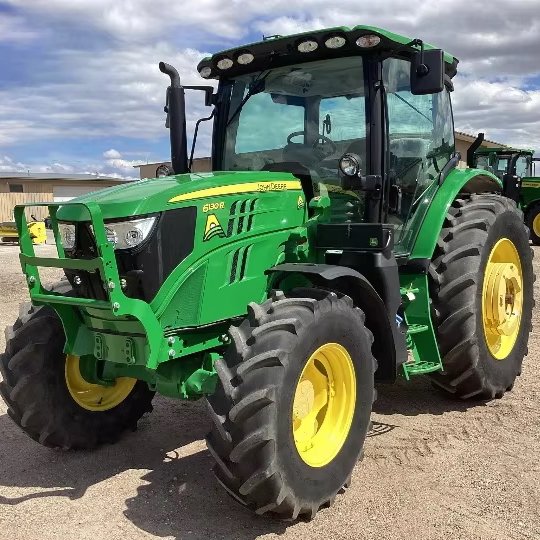 John Deere 6130R Used Farm Tractor Air Conditioned Cab 4x4 Wheel 90Hp 130Hp 100Hp 110Hp Rated Power Engine Gearbox Core