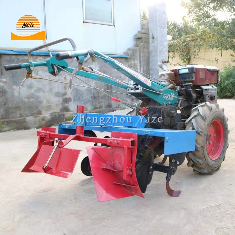 Farm Multi Purpose Diesel Hand Walking Tractors Two Wheels With Plough Rotavator Corn Wheat Planter