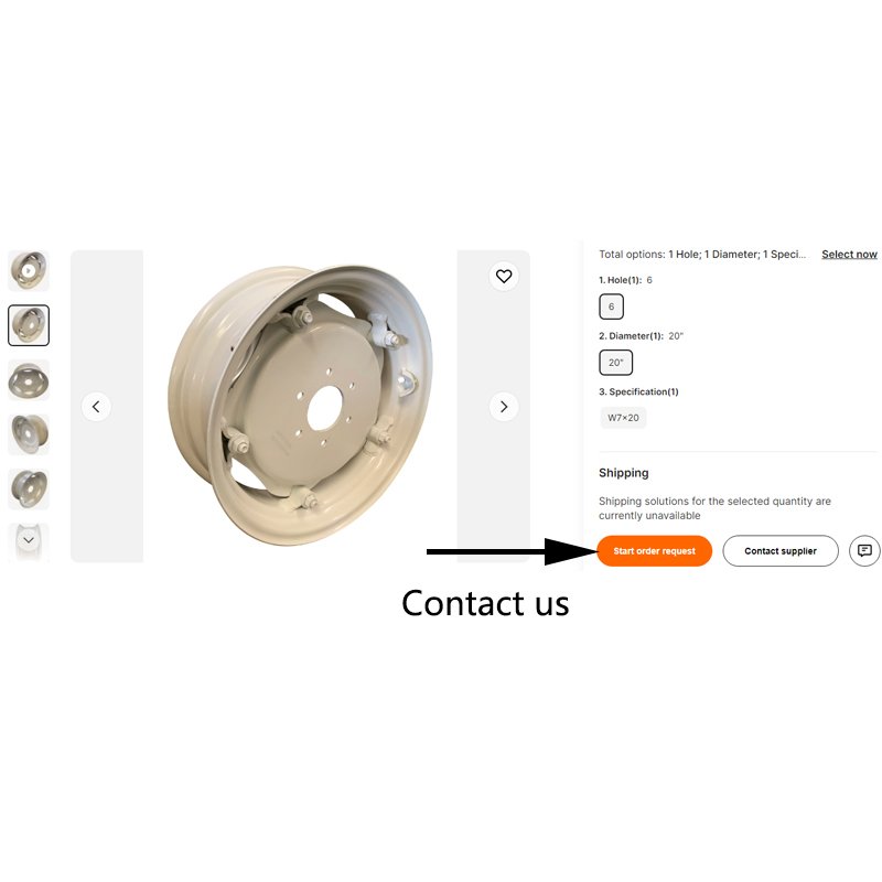 Factory Bolt and Welding 7*20 Steel Wheel Rims W7x20 Agricultural Tractor Wheels for 8.3-20 Tires