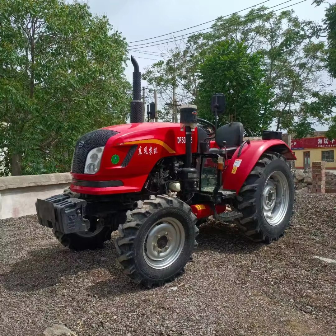 Used Tractors Dongfeng DF504 50hp 4WD Wheel Farm Orchard Compact Tractor Agricultural Machinery Massey Ferguson Tractor