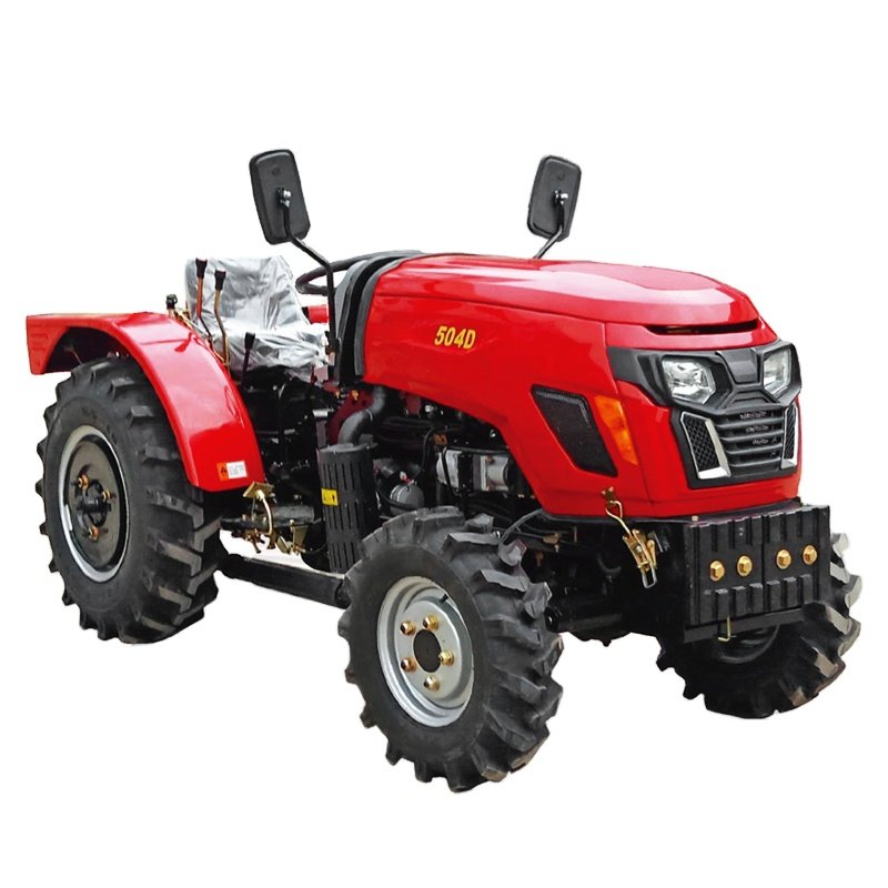 4WD Mini Tractor Agriculture Farm Tractor 50HP Compact Tractor with Front Loader and Backhoe
