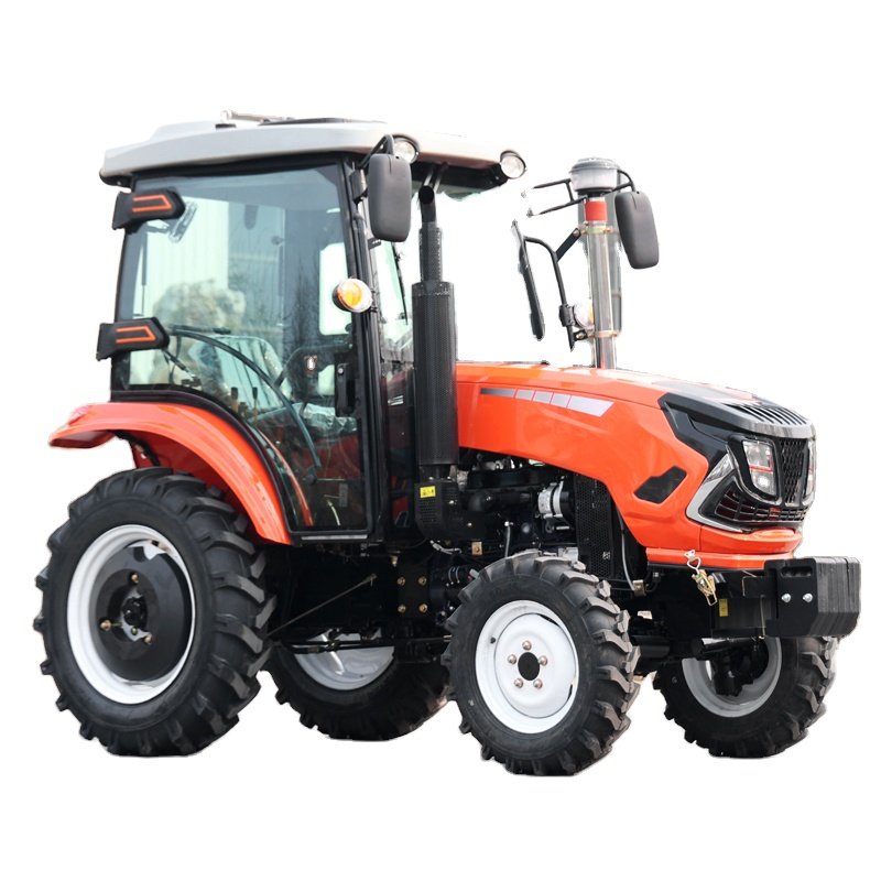 4WD Mini Tractor Agriculture Farm Tractor 50HP Compact Tractor with Front Loader and Backhoe