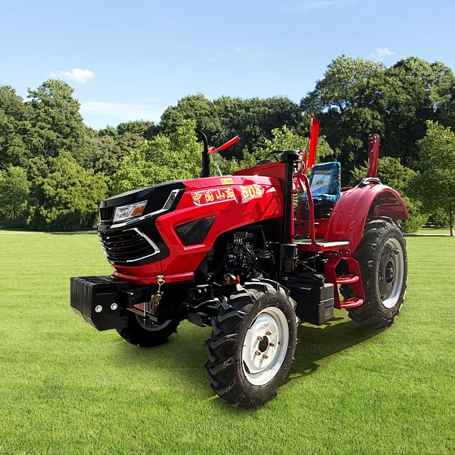 Small tractor 50HP 60HP 4-drive compact agricultural wheeled tractor with rotary tiller shovel, made in China