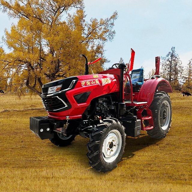 Small tractor 50HP 60HP 4-drive compact agricultural wheeled tractor with rotary tiller shovel, made in China