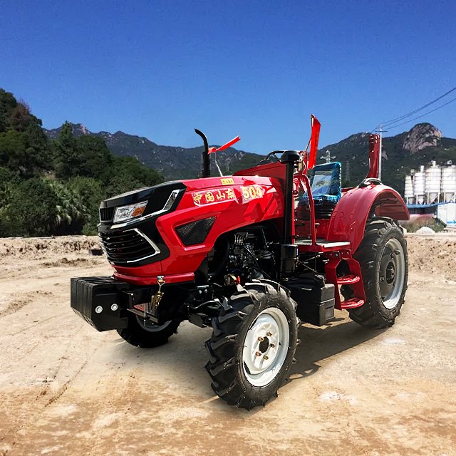 Small tractor 50HP 60HP 4-drive compact agricultural wheeled tractor with rotary tiller shovel, made in China