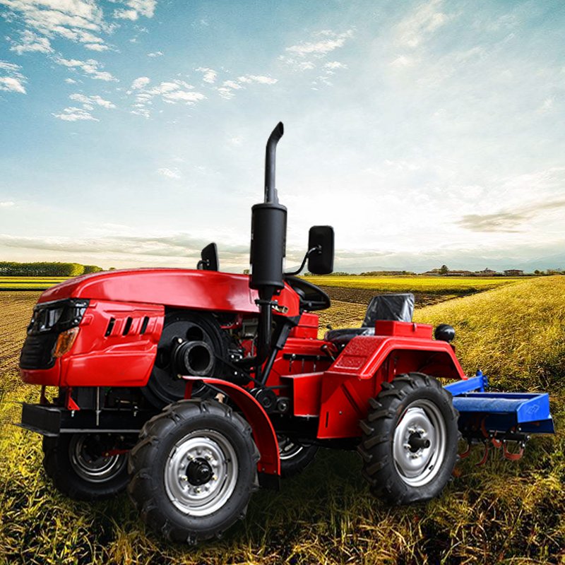 Chinese Farm 40 HP 4WD 4X4 Small Agricultural Machinery Price Mini Garden Farm Tractor With Front Loader and Backhoe for Sale