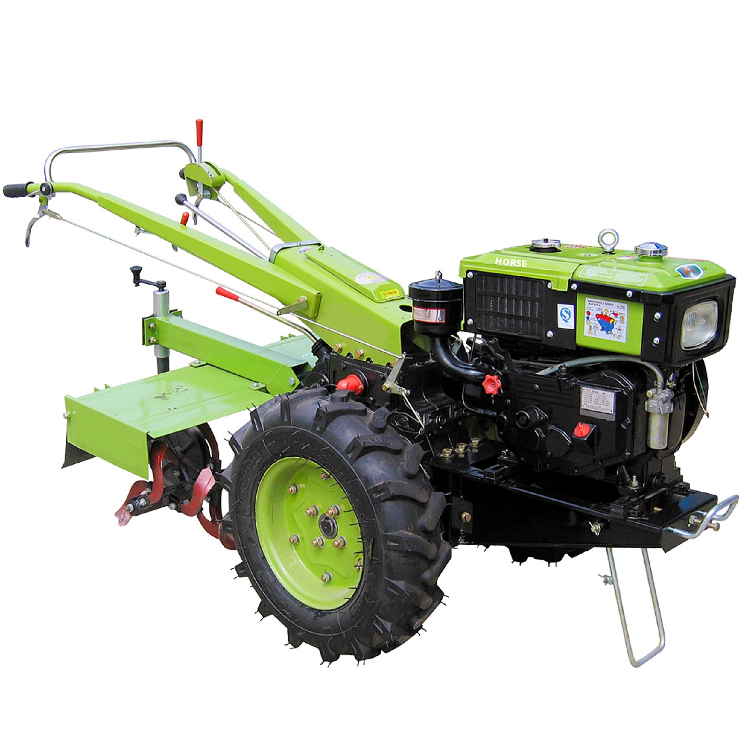 Agricultural Machinery Equipment diesel Cultivator Motocultor Two Wheel Gasoline Power Mini Tiller 12 hp Walking Tractor Cheap
