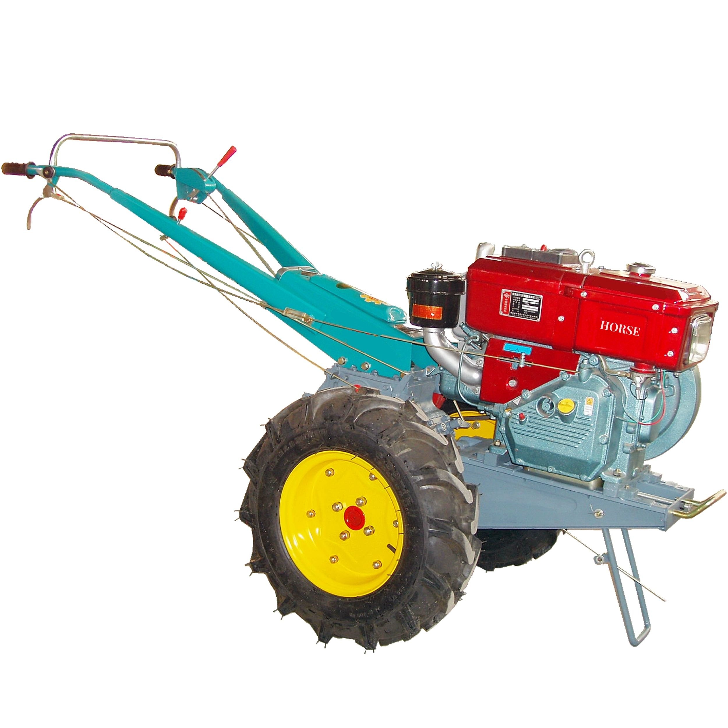 Agricultural Machinery Equipment diesel Cultivator Motocultor Two Wheel Gasoline Power Mini Tiller 12 hp Walking Tractor Cheap