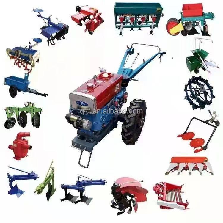 Agricultural Machinery Equipment diesel Cultivator Motocultor Two Wheel Gasoline Power Mini Tiller 18 hp Walking Tractor