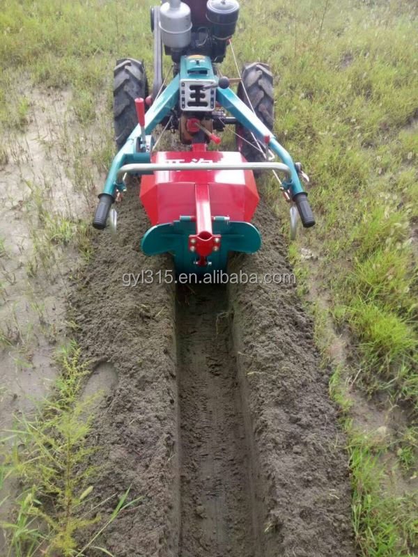Agriculture Compact Rotary Cultivator Plow Harrow Machine 12Hp 15Hp 18Hp 2 Wheel Farm Walking Tractor