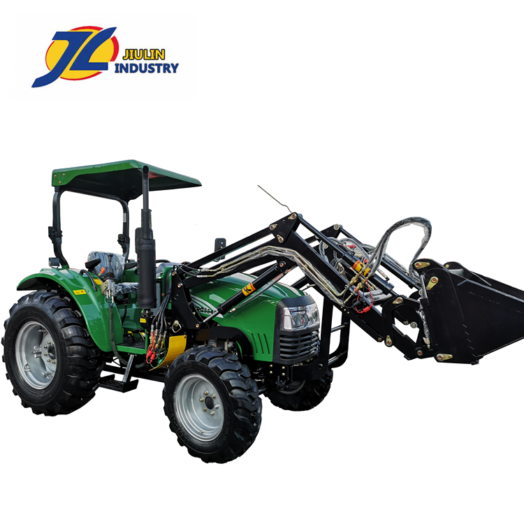 Hot Sale Agricultural CHINA JIULIN Farm Tractors 50hp 55hp Heavy Duty Tractors Front Loader and Backhoe Front Shovel