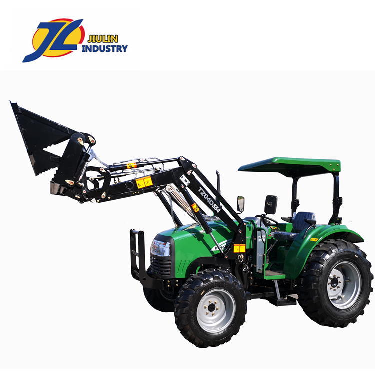 Hot Sale Agricultural CHINA JIULIN Farm Tractors 50hp 55hp Heavy Duty Tractors Front Loader and Backhoe Front Shovel