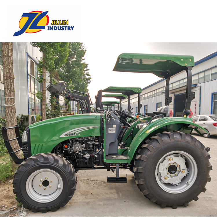 Hot Sale Agricultural CHINA JIULIN Farm Tractors 50hp 55hp Heavy Duty Tractors Front Loader and Backhoe Front Shovel