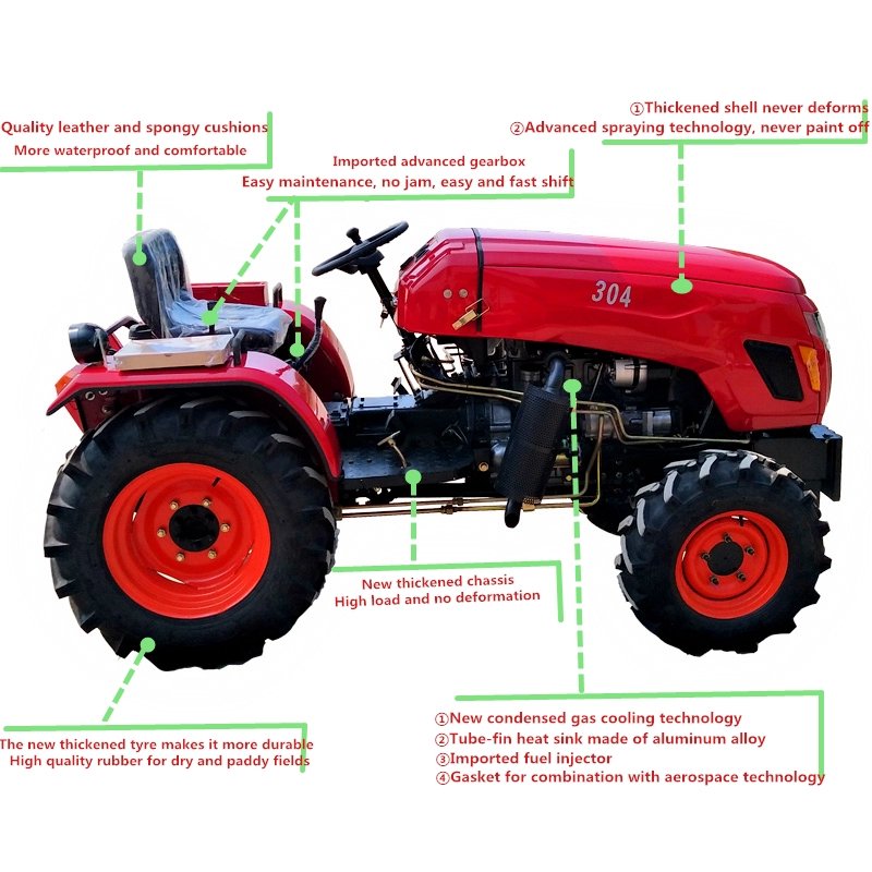 CE Approved, Hot Sale Multifunctional 25 hp 4wd Mini Farm Tractor/used Tractors for Sale