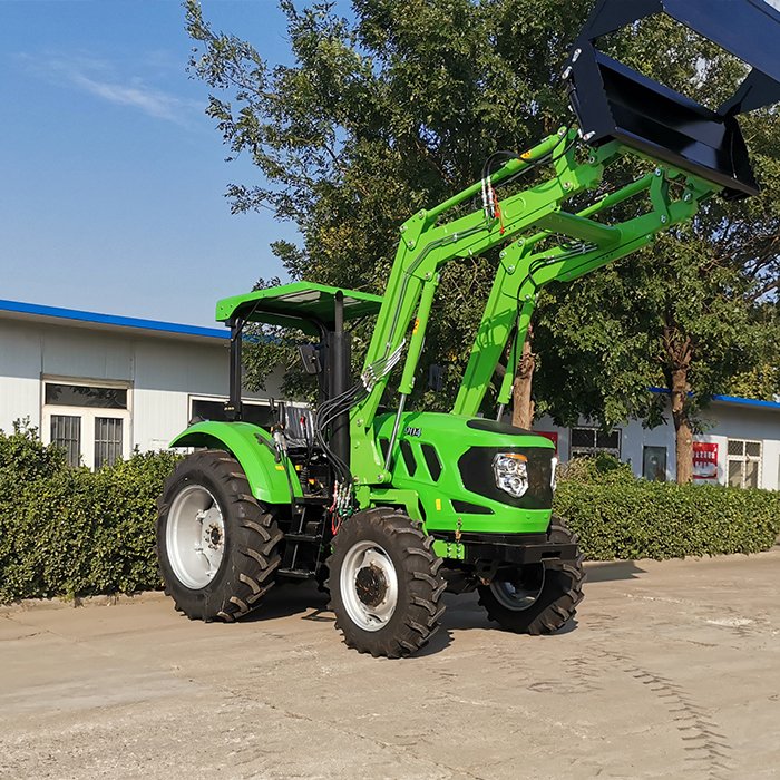 China Large 4*4 90HP Farming Tractor Manufacturer Farm Tractor Agricola 90 HP 4*4 Wheel Tactor With Front Loader for Sale