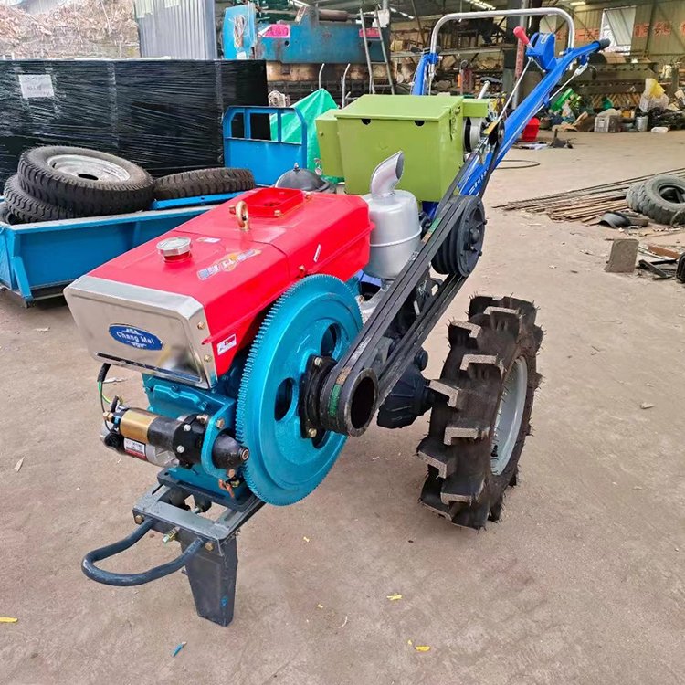 The Best Agricultural Machinery Equipment diesel Cultivator Two Wheel Gasoline Power Mini Tiller 18 hp Walking Tractor