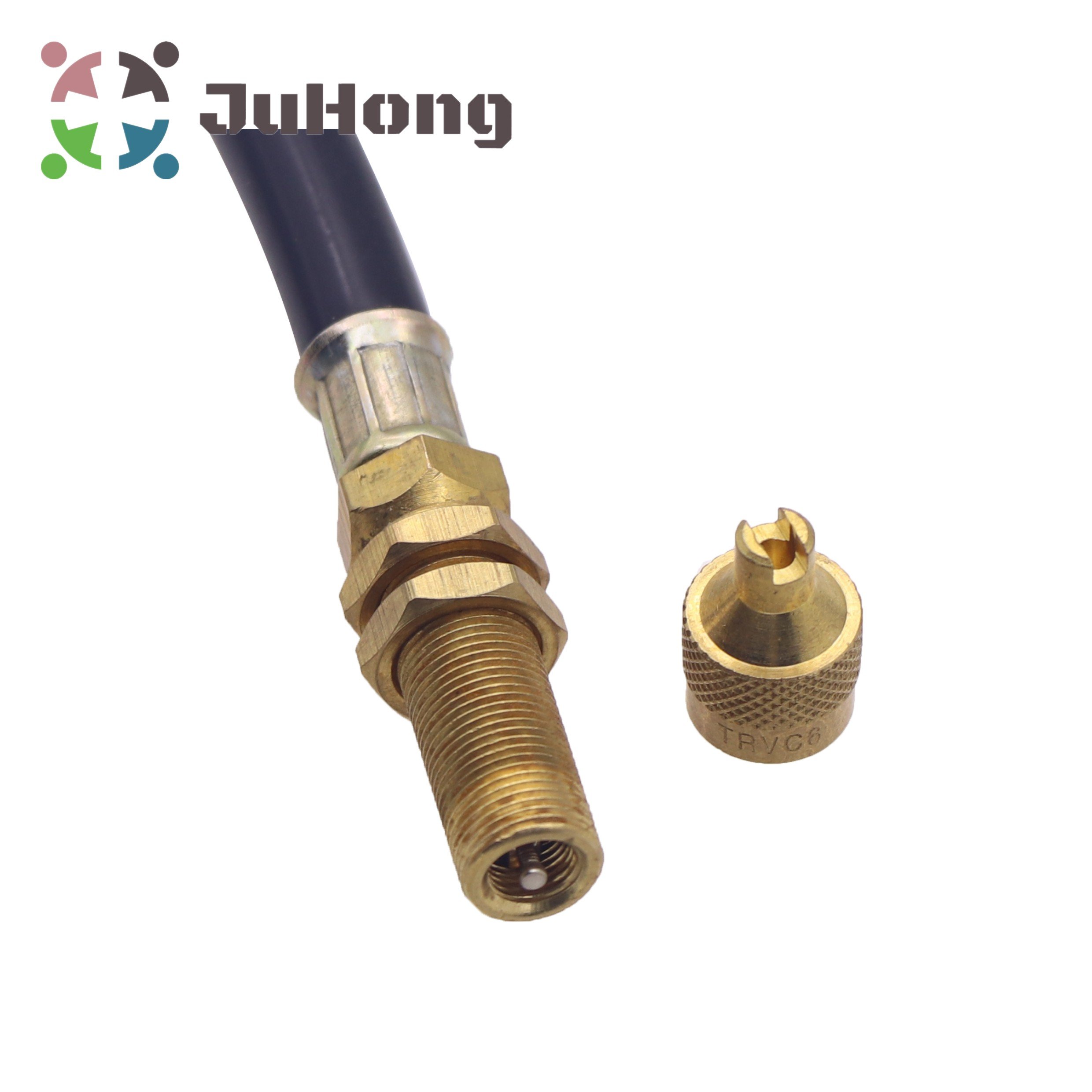 Large Bore Rubber Valve Extension OTR Tire Brass Stem 1/4"NPT Tyre Inflating Air Chuck Tractor Agricultural Tire Repair Tool
