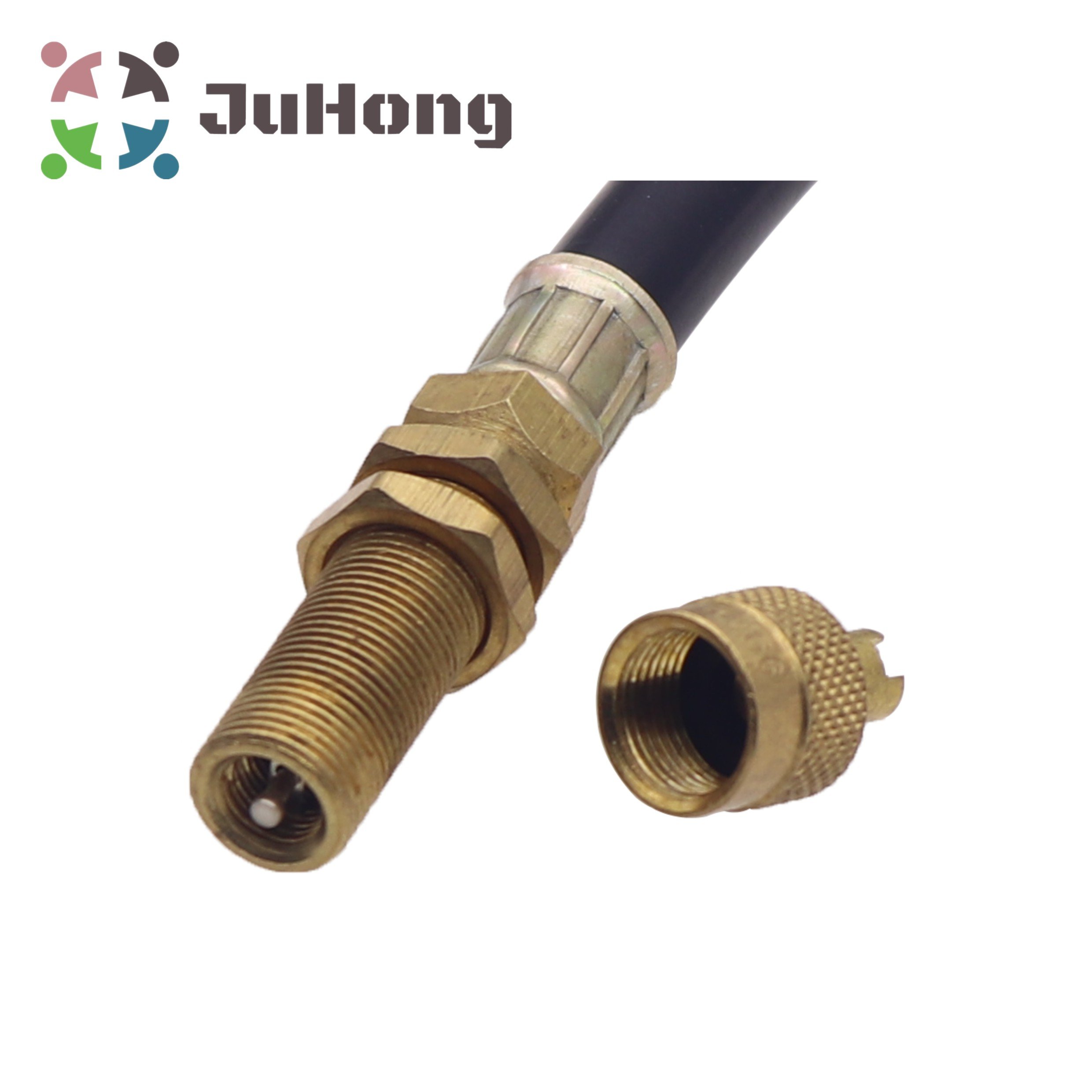 Large Bore Rubber Valve Extension OTR Tire Brass Stem 1/4"NPT Tyre Inflating Air Chuck Tractor Agricultural Tire Repair Tool