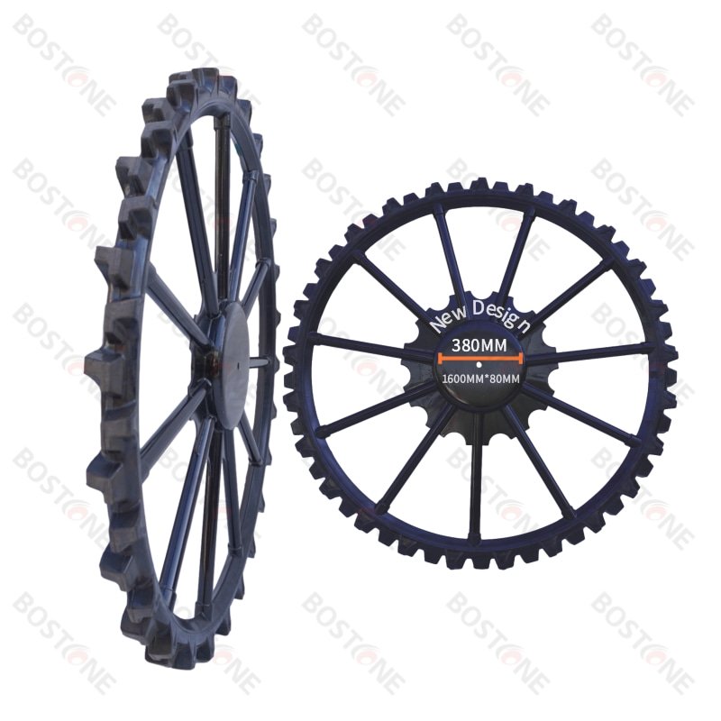 Rice Transplanter Groundnut Inter Crop Cultivate Machine Tire 1800mm 17 Rod Metal Rice Peddy Solid Iron Rubber Wheels