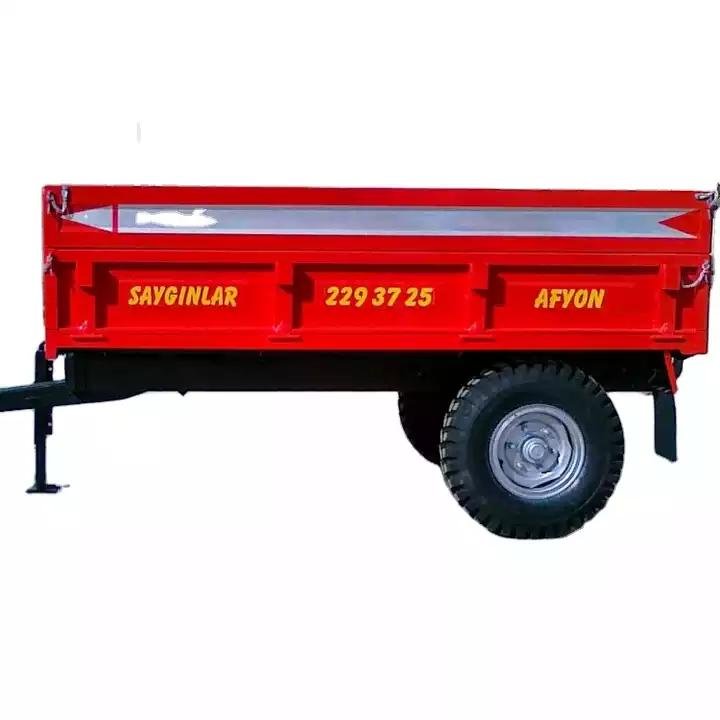 Hot Selling 4 Wheel 8 Ton Tipping Trailer for Farm Used Attached With Tractor/Hydraulic Dump 8 Ton Trailer
