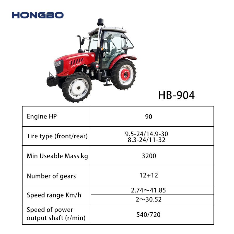 Excellent Quality China 90hp Farm Tractor 4x4 Cheap Tractors for Agriculture