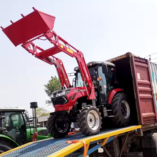 China 4WD 50hp Mini Farm Tractor Front End Loader Backhoe Engine 4x4 Small Tractor Agriculture Farming Mini Tractor for Sale