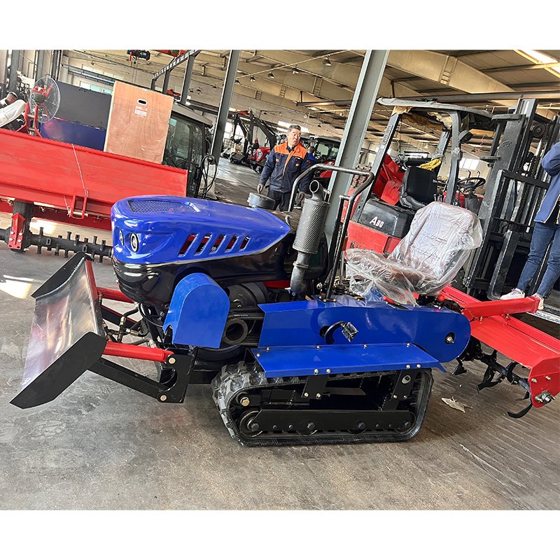 Agricultural Diesel Engine 35 Horsepower Small Four Wheel Sitting Drive Crawler Tractor with Rotary Tiller