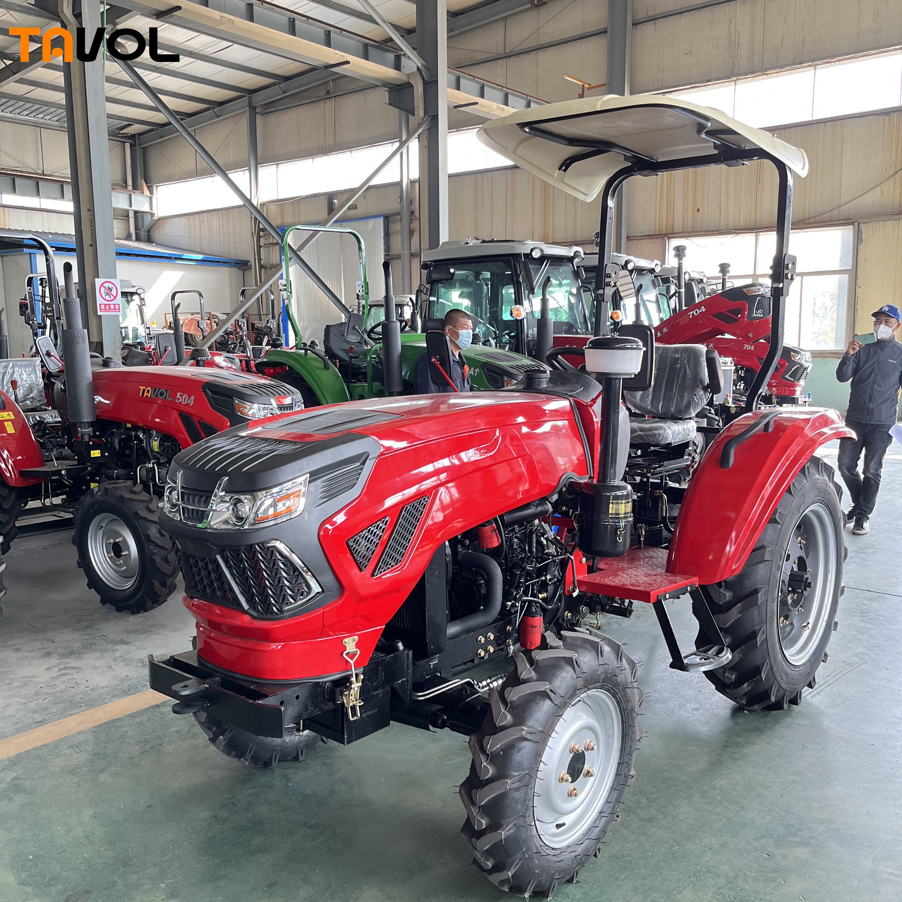 Tavol Mini 4x4 Wheeled Tractor Agriculture Tractor 25 HP 30HP Tractors With Farming Machine