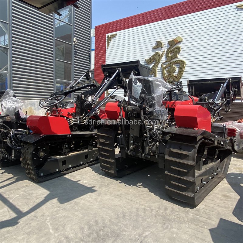 50hp 60hp 80hp Multi-function Compact Crawler Tractor with Front End Loader for Farm