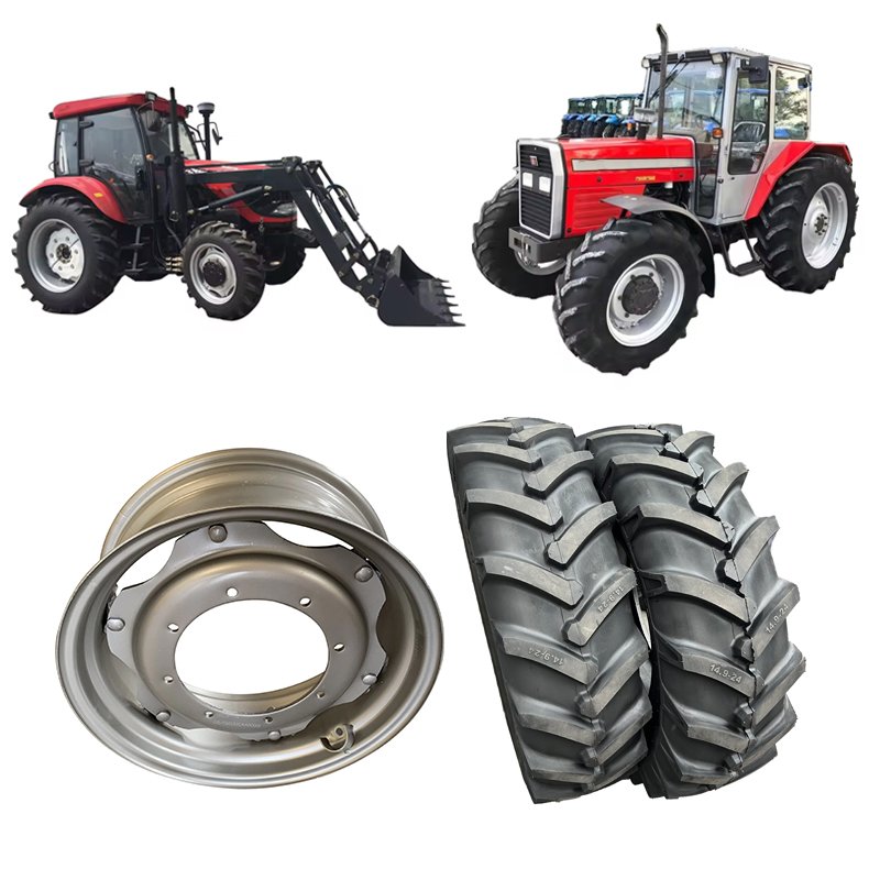 Harvester Rear Wheels Rims Factory Farm Tractor Steel Rim W10x24 Inch Agricultural Wheels and Rims for 11.2-24 Tires