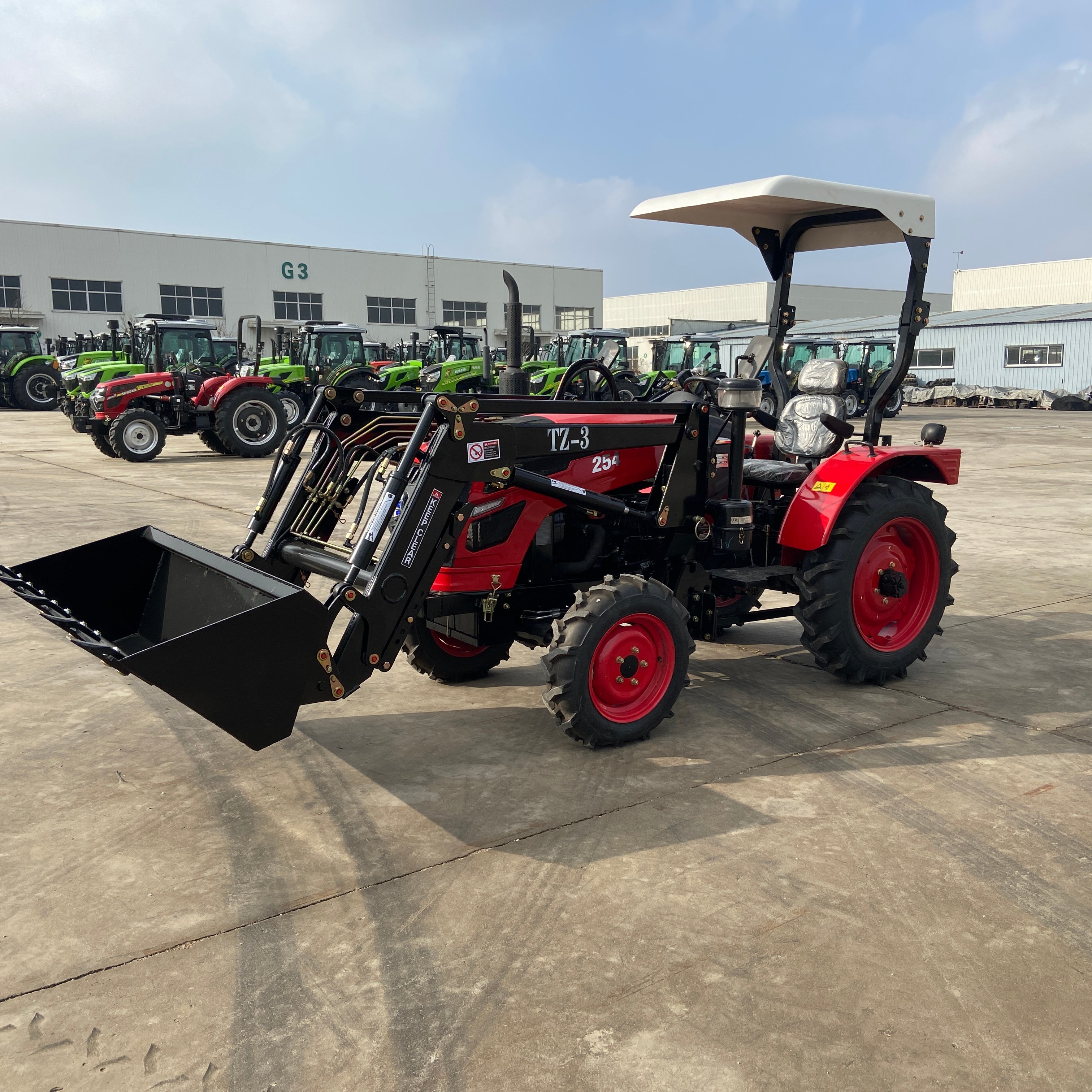 Mini Tractor Farming With Front End Loader Tractors Trucks Lawn Mower Small 4 Wheel Tractor