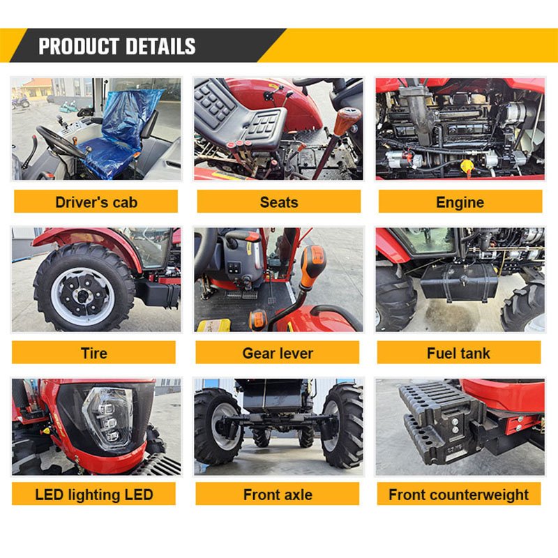 High Quality Epa Engine Agriculture Tractors 4wd 18hp 20hp 25hp 30hp 40hp 50hp 60hp Mini Tractor for Farming