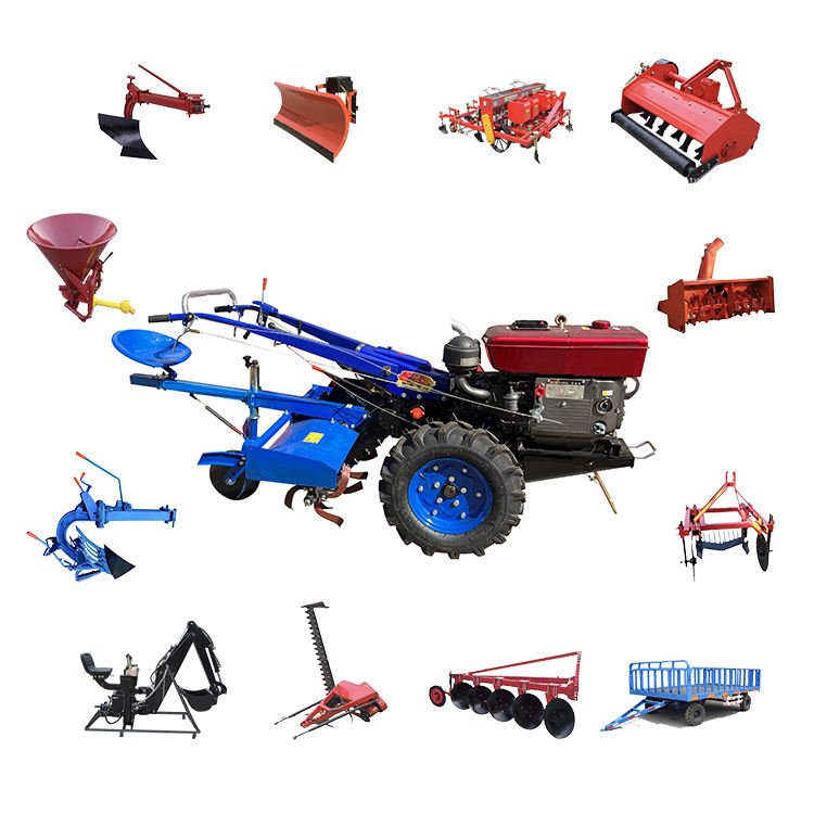 Factory Directly Sale High Quality Water Cooled Diesel Two Wheel Walking Tractor in Guangzhou