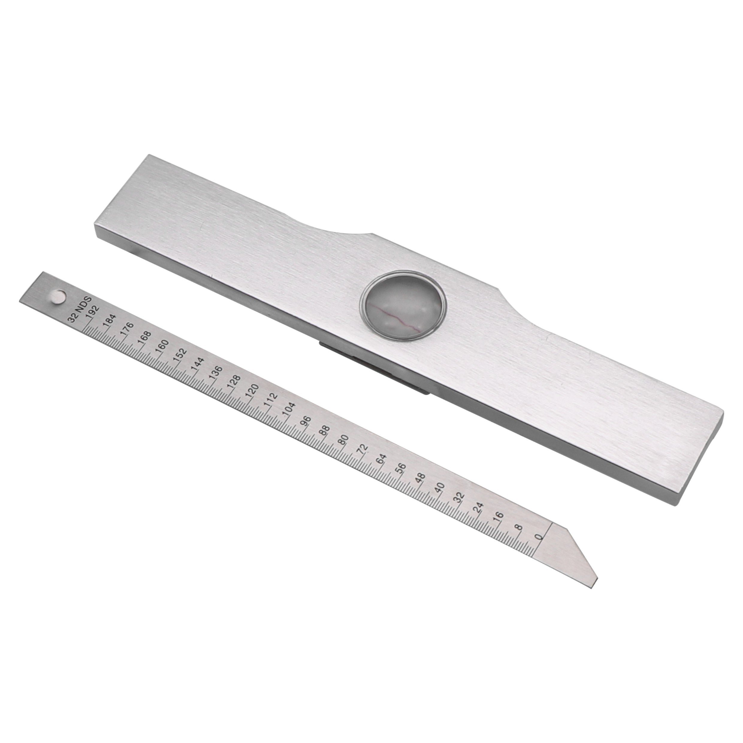 OTR Tyre Tire Tread Depth Gauge Stainless Steel Slide Removable Range 0-150mm / 32nds Tractor Engineering Agricutral Vehicles