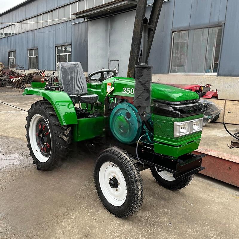 Two-Wheel Drive Agricultural Tractor with Rotary Tiller Harvesters and Plows Core Components Engine for Small Farm Use