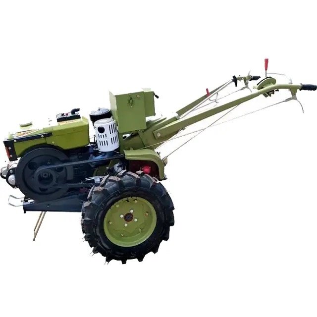 Diesel walking tractor agricultural power Tiller 151 gearbox 18HP two-wheel mini walking tractor rotary tiller with seat