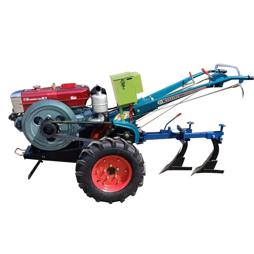Diesel walking tractor agricultural power Tiller 151 gearbox 18HP two-wheel mini walking tractor rotary tiller with seat