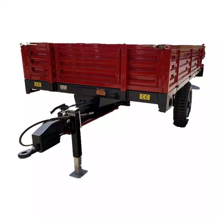 Cheap Agricultural Tractor Hydraulic Tipping Trailer for Tractors/2-wheel Tipper Trailer ,off-road Use Farm Trailer