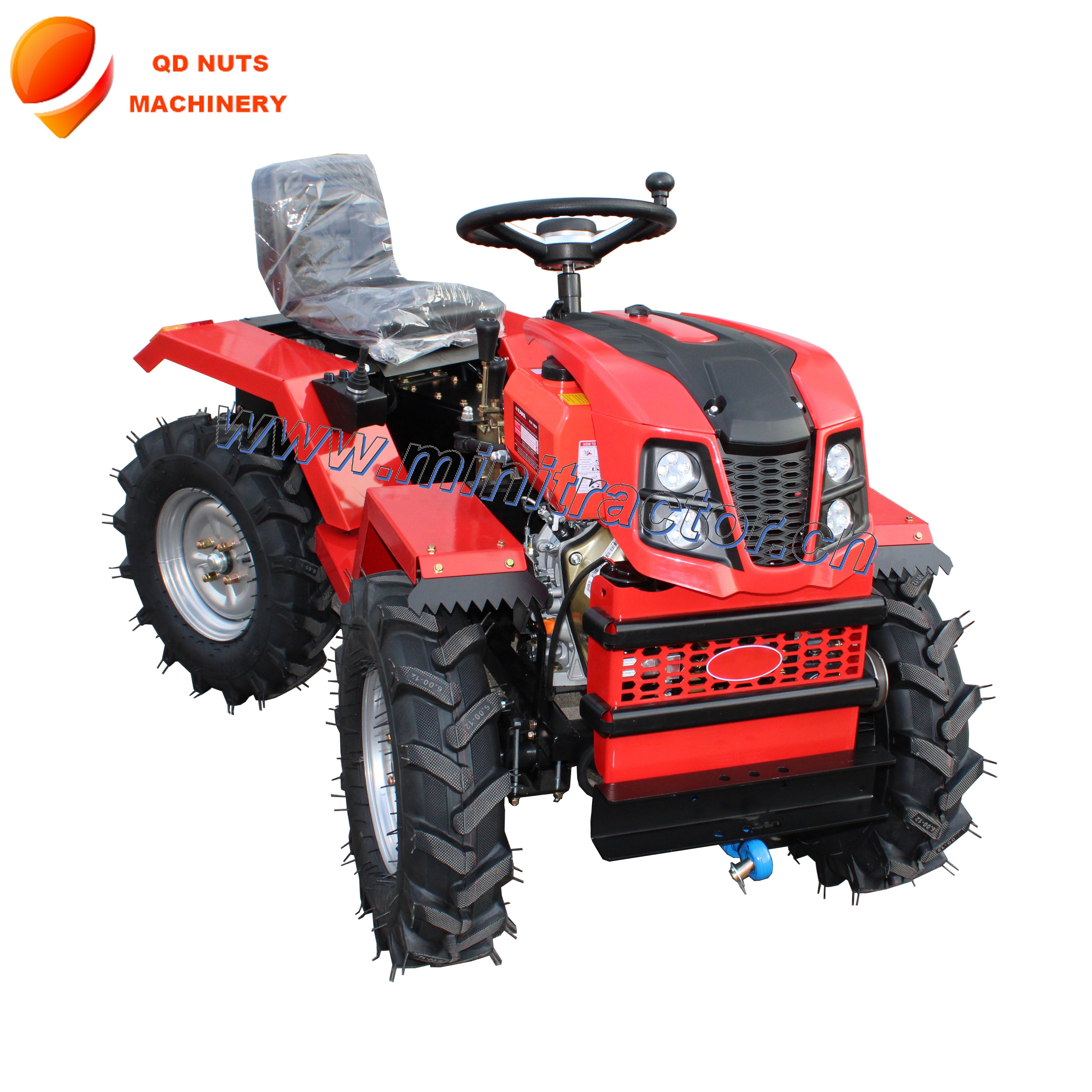 2025 China Factory Direct 18HP 4X4 4Wd Mini Farm Agricultural Tractor Wheel Traktor with Engine and Pump 15-20HP Rated Power