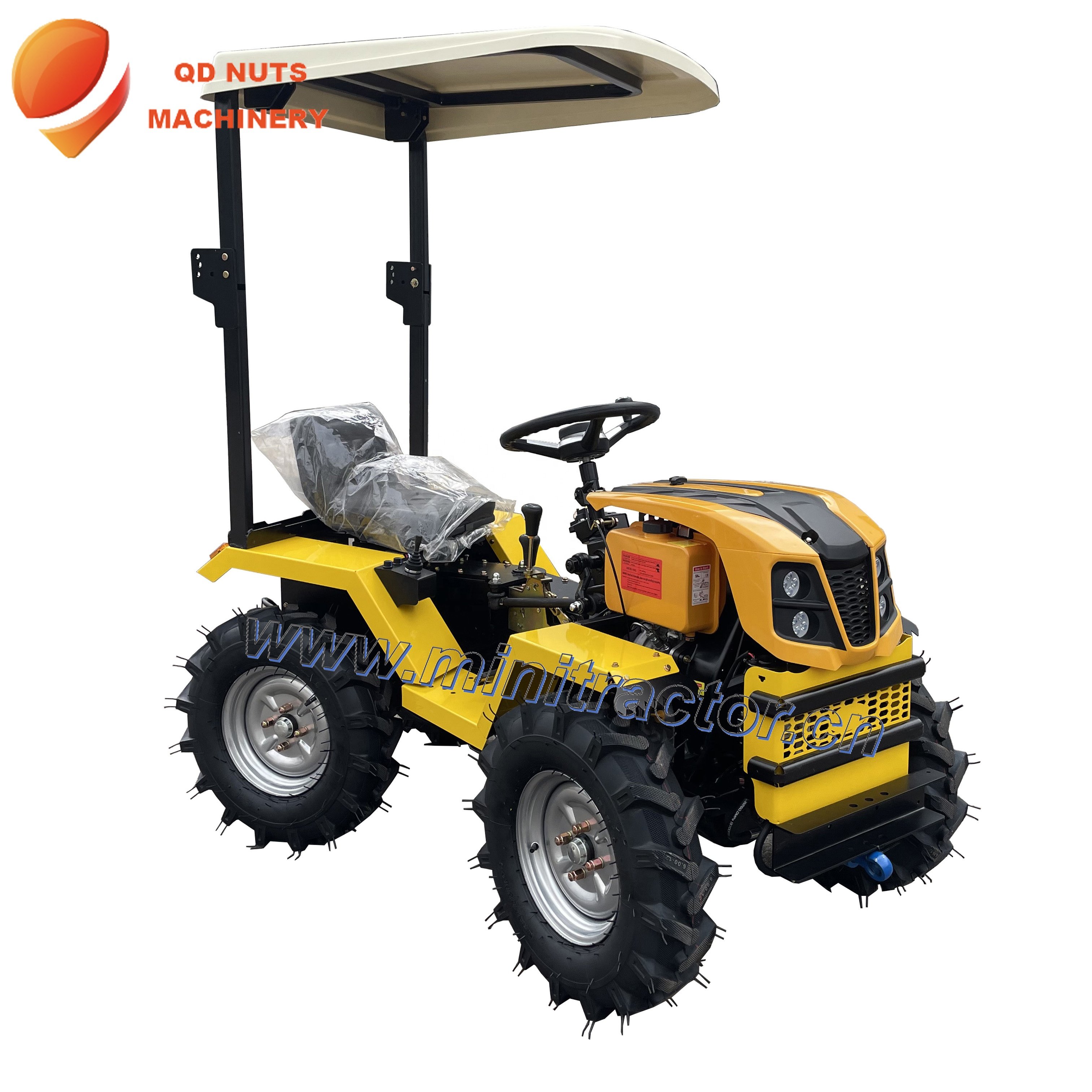 Mini 4x4 18HP Farm and Garden Wheel Tractor with CE Multifunctional 4WD Engine and Pump Core Components for Agriculture