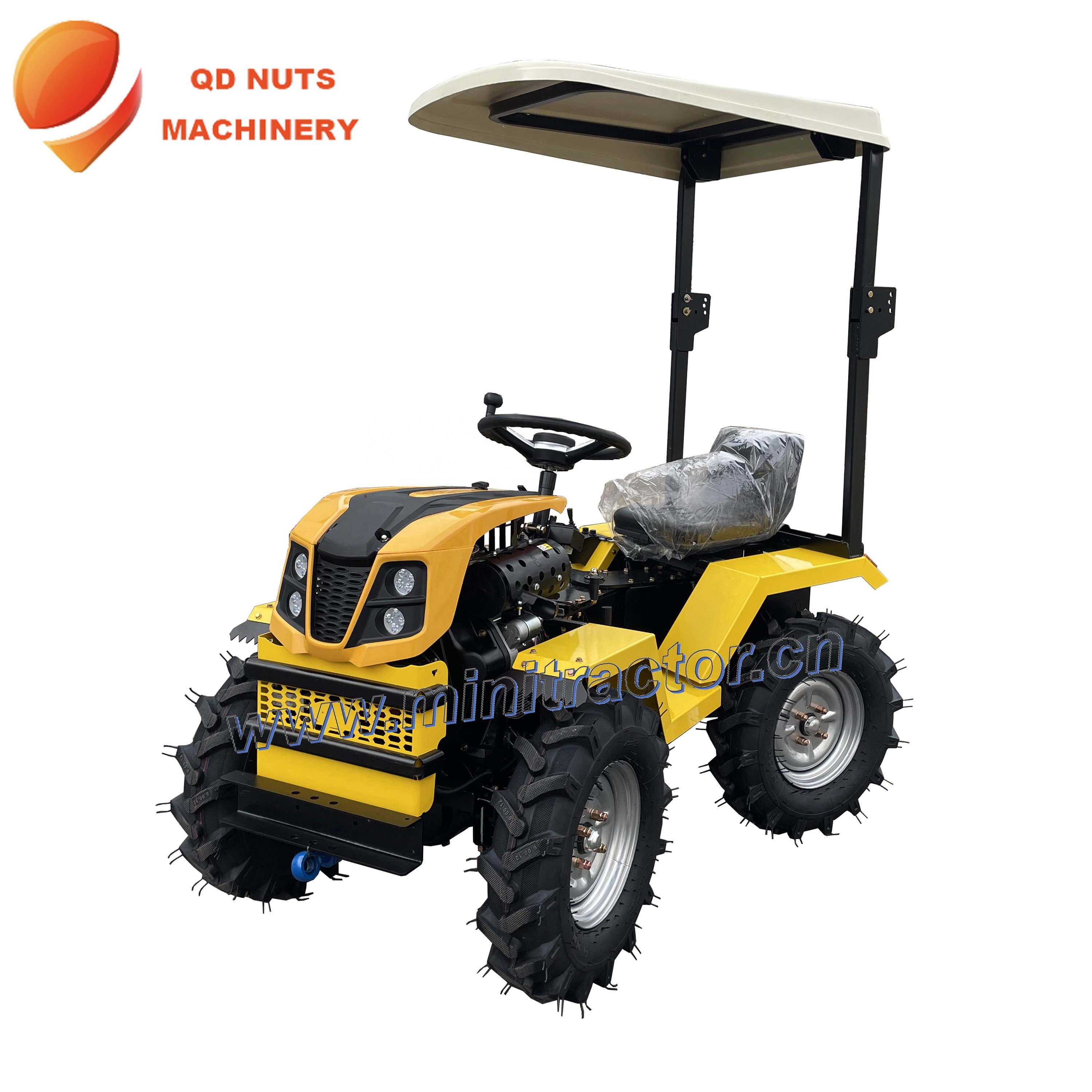Mini 4x4 18HP Farm and Garden Wheel Tractor with CE Multifunctional 4WD Engine and Pump Core Components for Agriculture