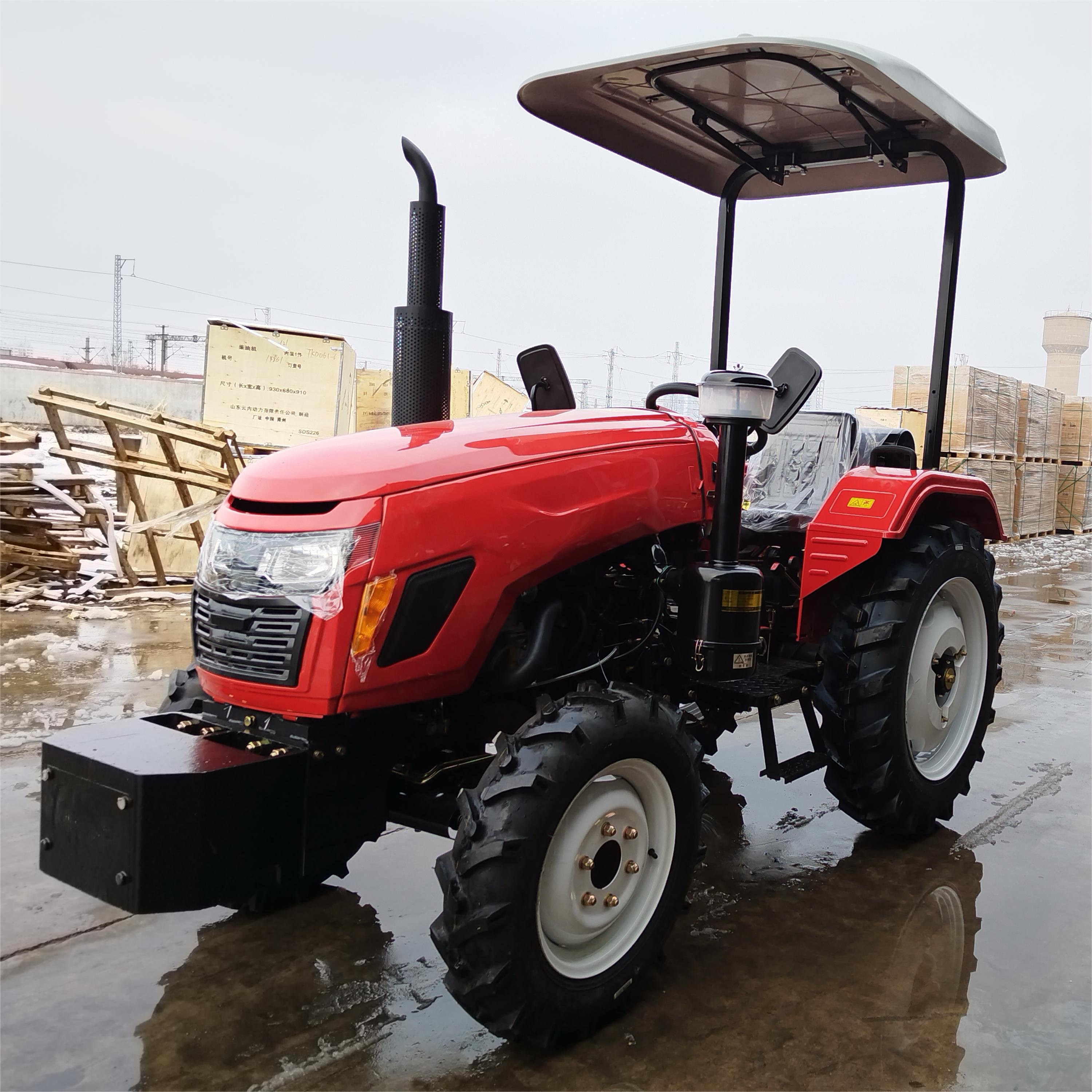 4x4 25hp 30hp 45hp 50hp Wheeled Mini Farm Garden Agricultural Tractor With Front Snow Shovel Pusher
