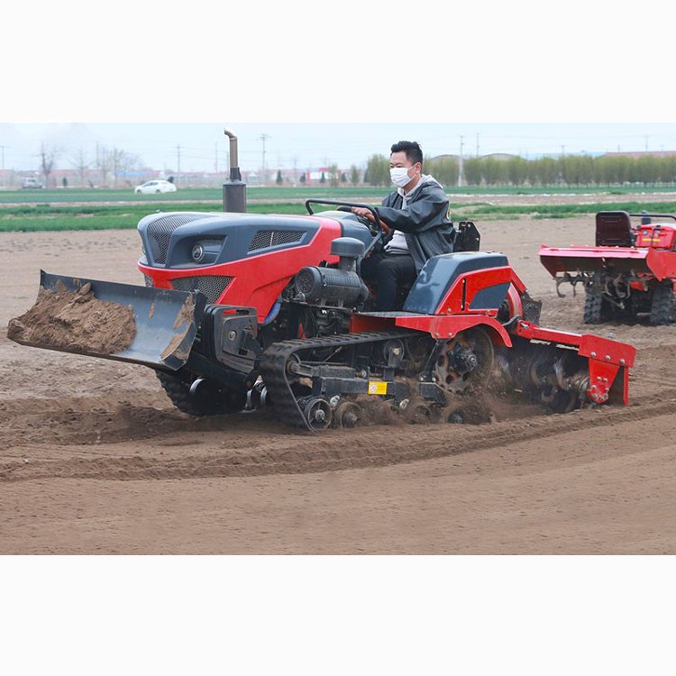 Tractor Manufacturer Steering Wheel Crawler Tractor Planting Corn Straw Harvester Rotary Tiller Crawler Tractor Digging Bucket