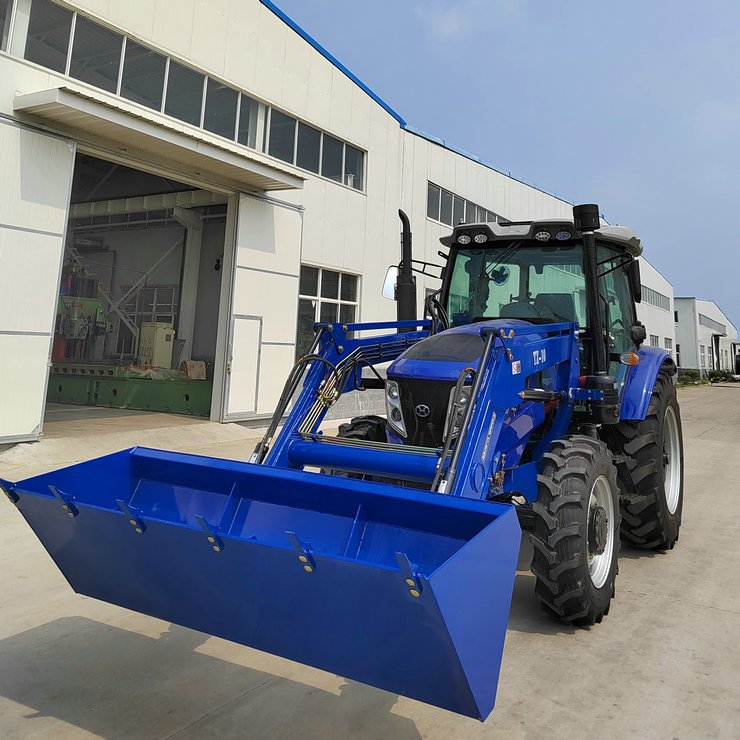 Huaxia 2022 Front End Loader Bucket Shovel Using 4x4 24hp- 50hp- 80hp -100hp- 130hp-160hp- 180hp Agricultural Farming Tractor
