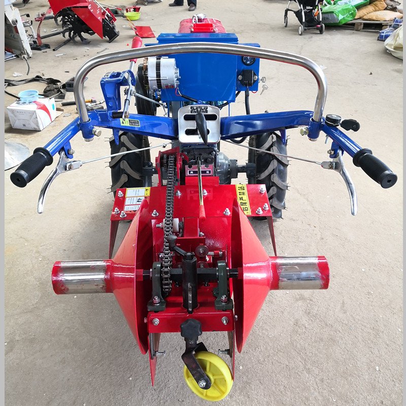 22hp Mini Two Wheel Hand Tractor Cultivator with diesel Engine Electric Start Big 151 and 181 Chassis