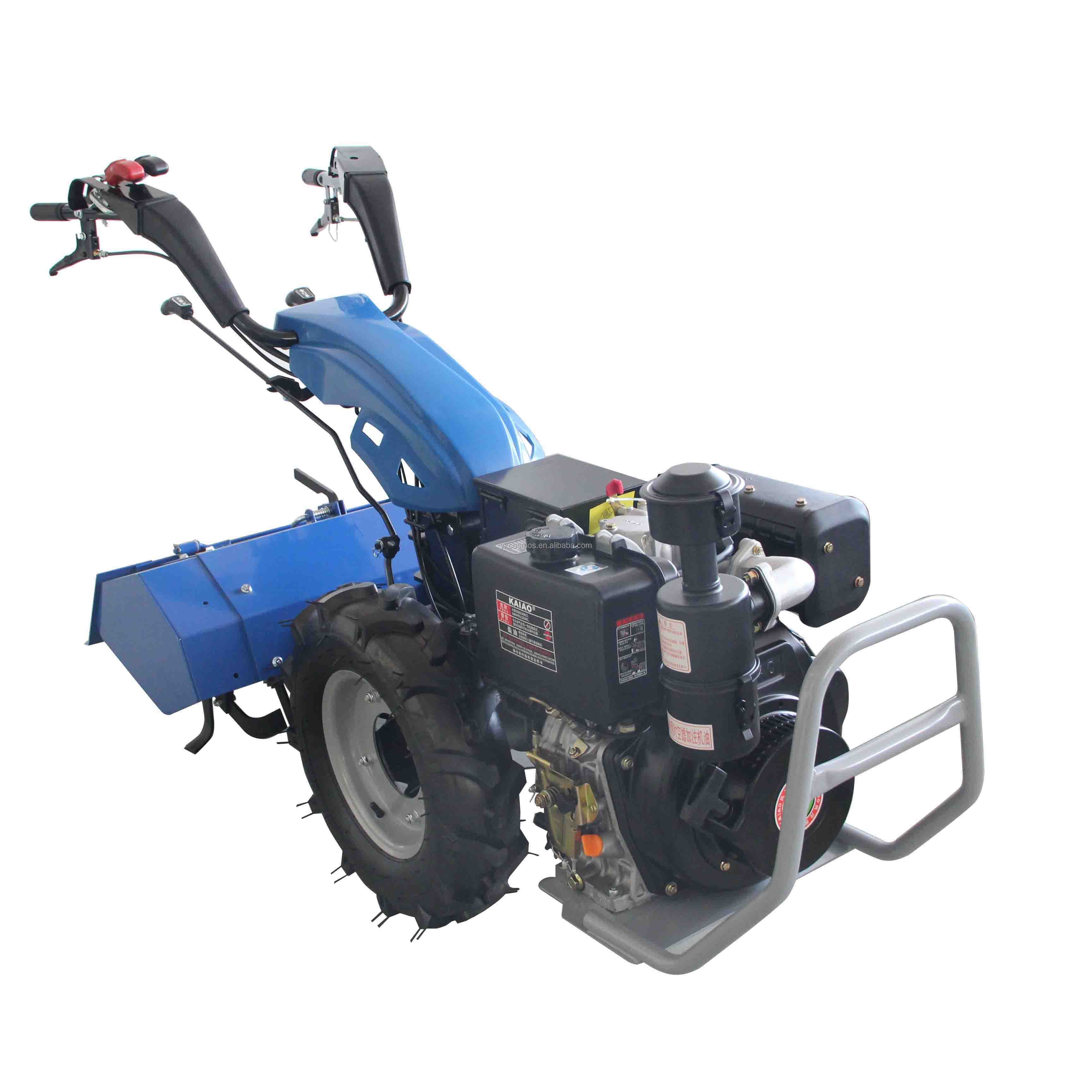 China Agriculture Mini Walk-behind Tractor 15hp Two Wheel Hand Walking Tractor