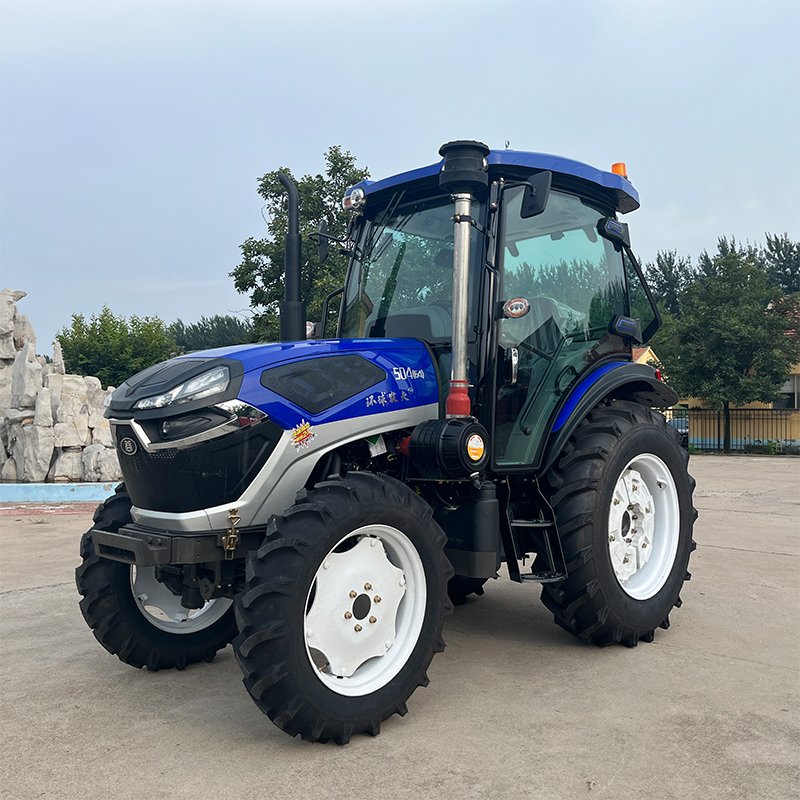 Deluxe Cab Reinforced 50 HP 4x4 Farm Tractor High-Performance Agricultural Vehicle