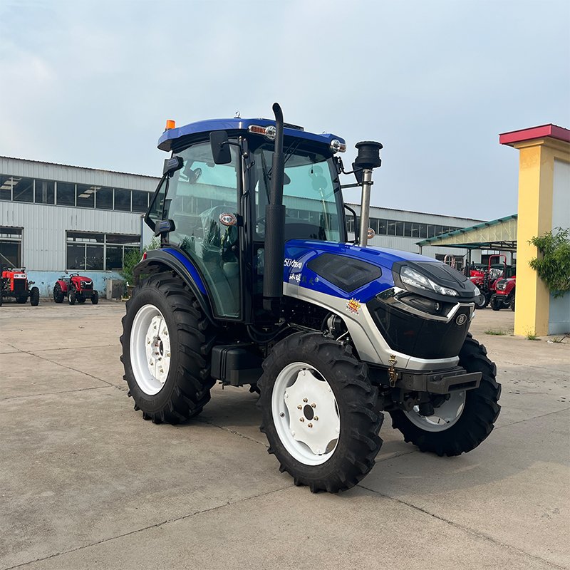 Deluxe Cab Reinforced 50 HP 4x4 Farm Tractor High-Performance Agricultural Vehicle