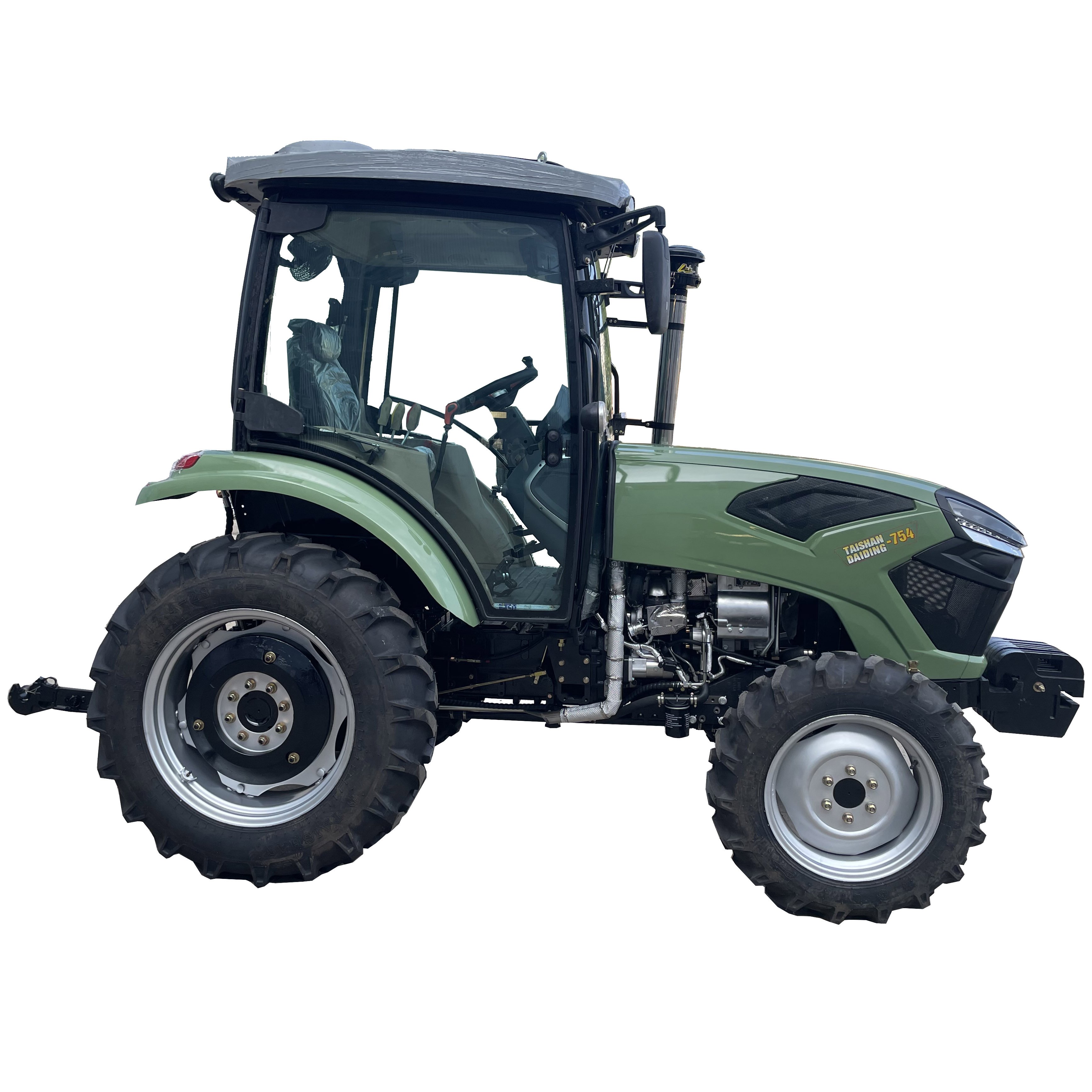 75hp Euro 5 Engine Farming Tractor AC Cab Tractor Agriculture with Spring Cultivator