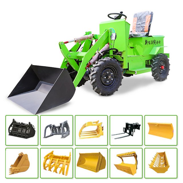 Manufacturer Mini Loaders Ce Small Farming Front Loader 4X4 0.8Ton 1Ton 2Ton Agricultural Mini Front Loader